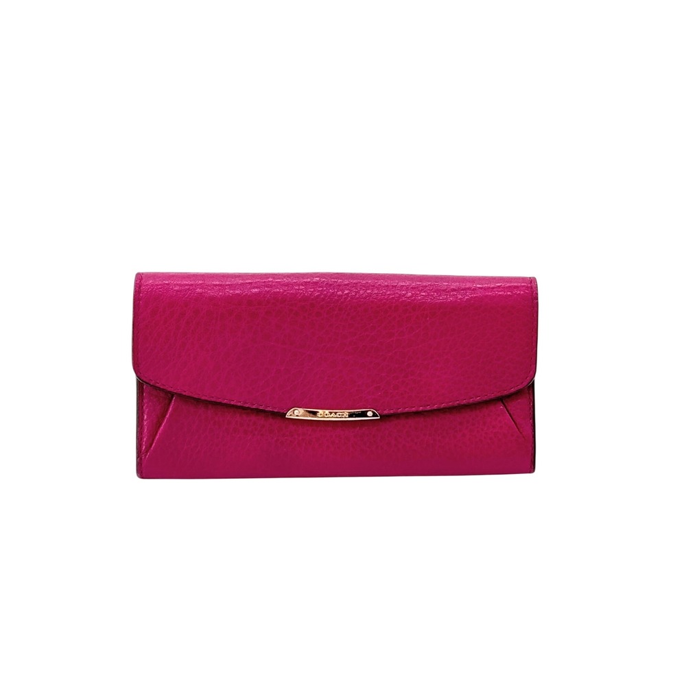 Coach Madison Slim Envelope Wallet F49595 Cranberry Leather Gold Hardware 2014